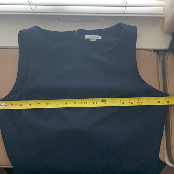 🎉Host Pick🎉 Gorgeous Calvin Klein Sleeveless Twilight Blue High Low Dress EUC - Picture 15 of 17